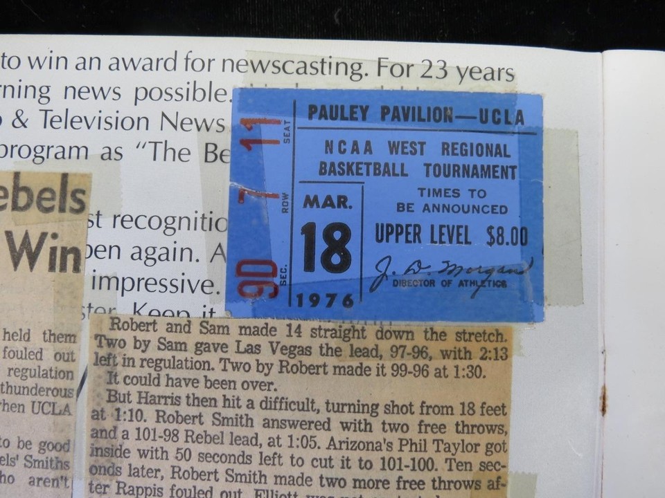 (2) 1975 and 1976 NCAA Basketball Championship Program and Ticket Stub ...
