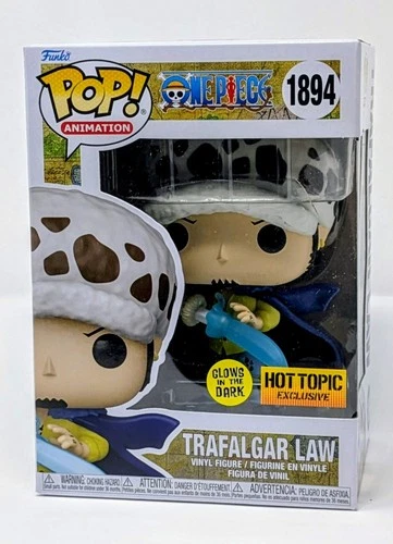 Funko Pop! One Piece Trafalgar Law GITD Hot Topic Exclusive Figure w/Protector
