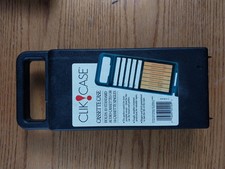 Vintage Clik Case Hard Side Plastic 10 Cassette Tape Storage Case Black