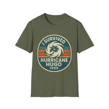 I Survived Hurricane Hugo Unisex Softstyle T-Shirt, Weather Event Tee, [...]
