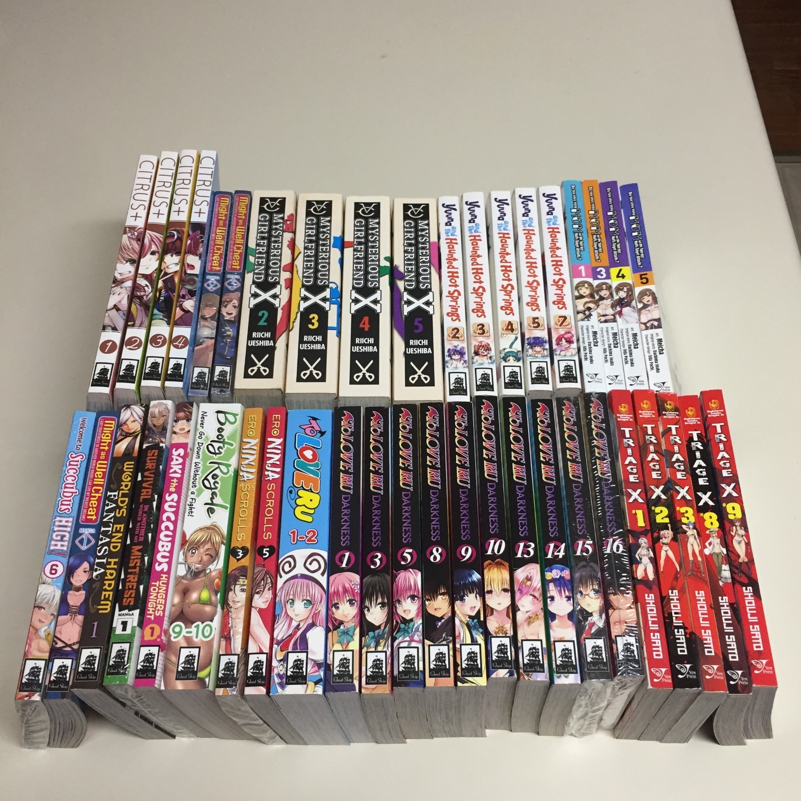 Ecchi Manga Inglés Lote Conjuntos Serie Volúmenes Triage X To Love Ru Yuuna Misterioso