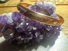 Solid Copper Bangle 784- 5/16 Of An Inch wide. Will fit a 7 To 71/2 inch wrists.