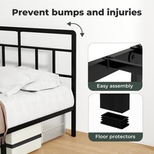 Levede Small Double Metal Bed Frame 4FT with Heavy Duty Metal Platform