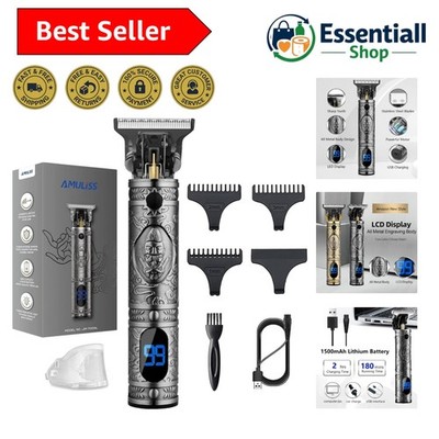 Professional Trimmer Mens Hair Clippers, Zero Gapped Cordless Beard Barber Se...