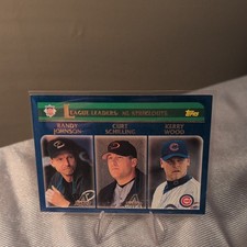 2003 Topps - League Leaders Randy Johnson, Curt Schilling, Kerry Wood #348