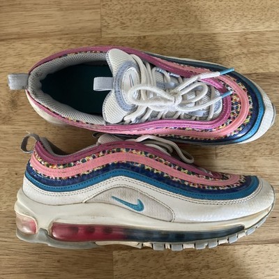 Nike Air Max 97 SE (GS)  Shoes White-Active Fuchsia Special Edition Size 6Y