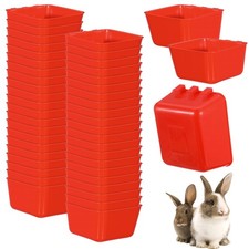 40 Pcs Cage Cups Chicken Feeder Cups, 16 oz Birds Feeders, Hanging Bunny Food...