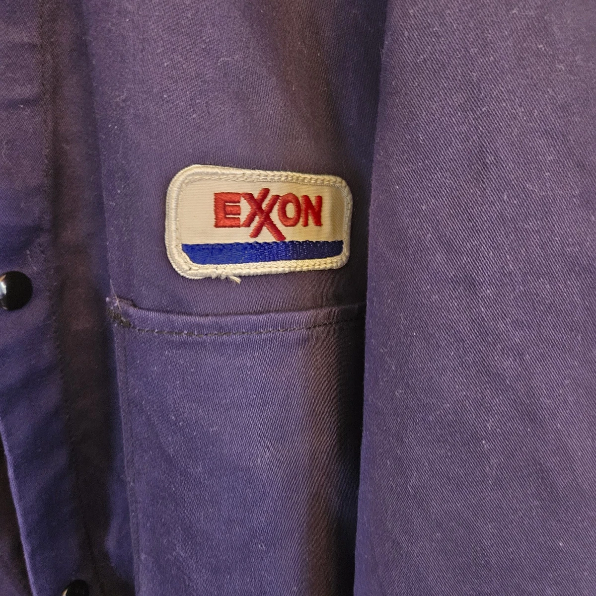 Vintage Exxon Corporate Research Factory Technician Lab Coat Westex Flame Resist