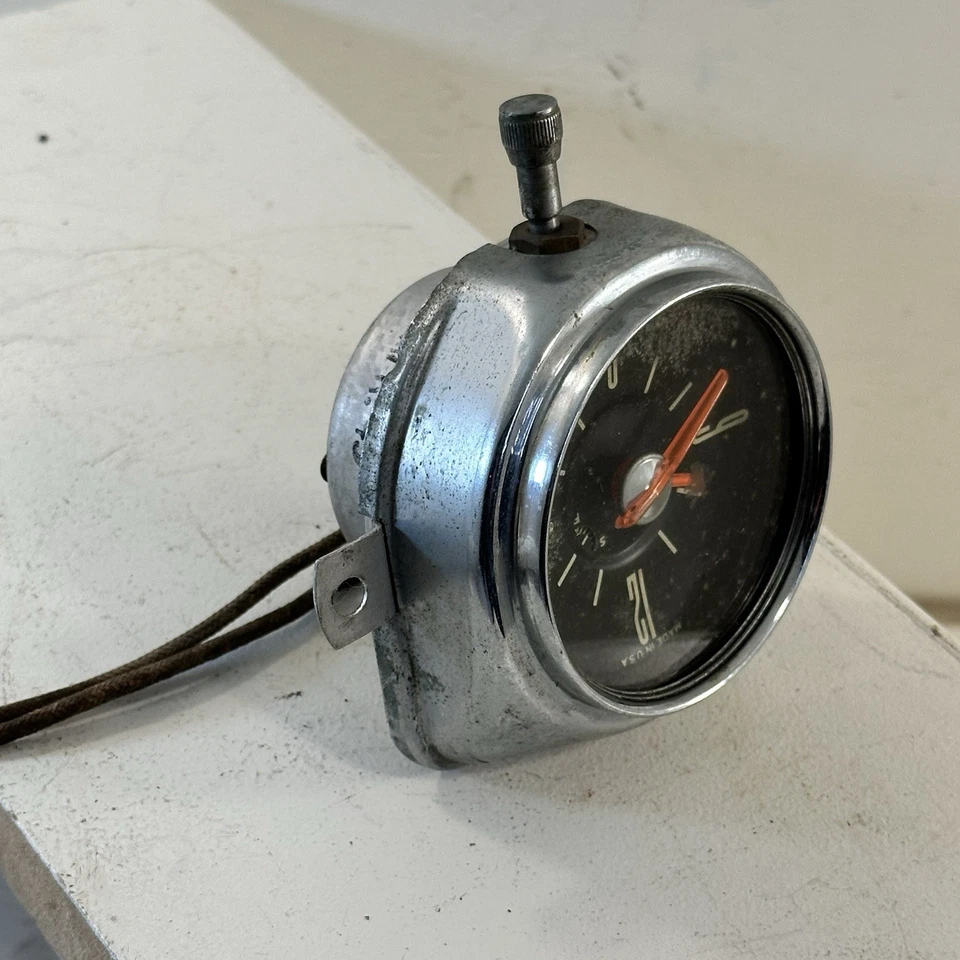 老式原始设备制造商 GEO。 W BUSH 1949 - 1950 年福特豪华仪表板汽车卡车时钟 — 第 3/4 张图片