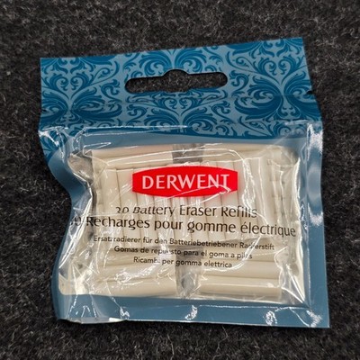 Derwent 2300023 Electric Eraser Refill Eraser, Pack of 30