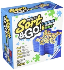 Ravensburger Sort and Go Jigsaw Puzzle Accessory with 6 Stackable Trays