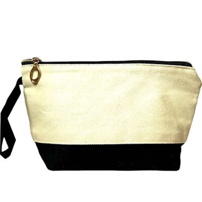 Canvas Make Up Bag with Zipper Great Gifts for Bridal Parties and Craft Projects