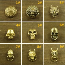 Solid Brass Bag wallet Conchos Skull rivet stud Punk screw Leathercraft decor