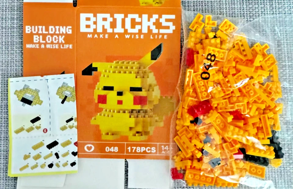 Pokemon Pikachu Building Bricks - 3D Puzzle for kids - 178 Pcs - Image 3 of 4