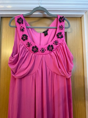 New Size 2XL (24) Nina Leonard Heavily Embellished Sleeveless Heavy Maxi Dress - Picture 12 of 17