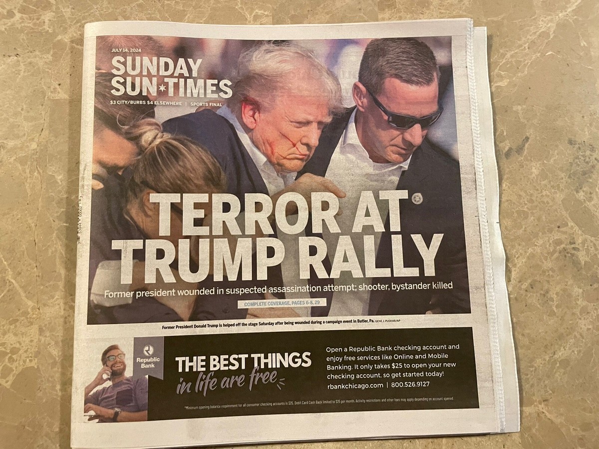 Chicago Sun-Times President Donald Trump Shot Assassination