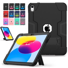 For iPad 10th Generation 10.9 2022 Hybrid Shockproof Heavy Duty Case Stand Cover
