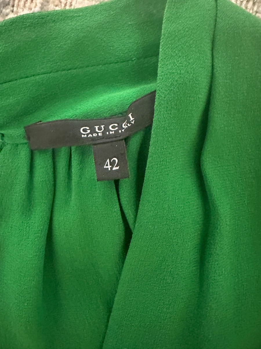 Gucci XS オリーブグリーン タンクトップ GUCCI GREEN HALTER TOP SLEEVELESS TOP SIZE 42 ITL / US 6/8 | eBay