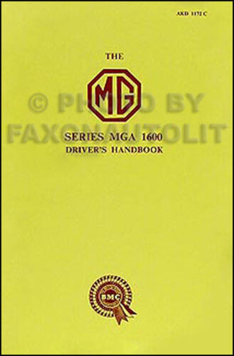 1960-1961 MGA Owners Manual 1600 Mark I Drivers Handbook Owner Guide Book - Bild 1 von 3