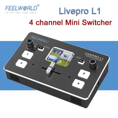 Feelworld LIVEPRO L1 Multi-format Video Switcher 4 HDMI Real Time Live Streaming