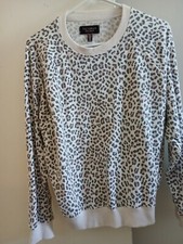 Victoria Secret Cheetah Print Sweater Size Large Soft Towel Cotton Material