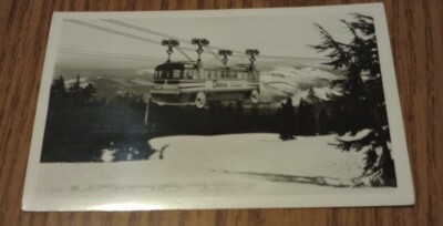 Skiing Mt. Hood ARIAL Skiway Tram Bus to  Timberline Lodge Oregon Postcard