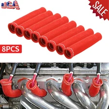 8X 2500° Spark Plug Wire Boots Protector Sleeve Heat Shield Cover For LS1/LS2 US