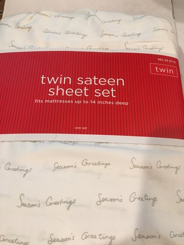 Target Sateen Sheet Set Twin 3-PC Gray & White ~New