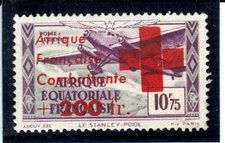 FRENCH EQUATORIAL AFRICA  1943 YVERT PA 29 ; € 290,-  SIGNED  MLH*