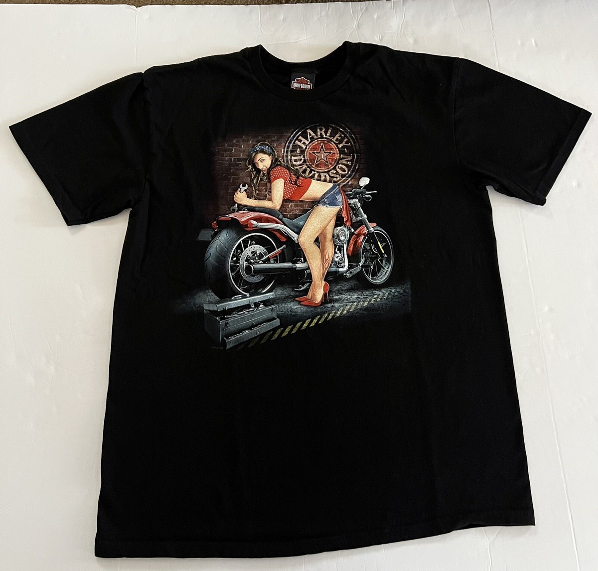 Harley Davidson Men's XL VTG 2014 Blk Tee~HD Central~Grand Harley Davidson Men's XL VTG 2014 Blk Tee~HD Central~Grand