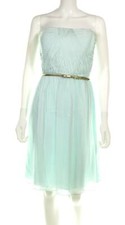 Donna Morgan 134114 Womens Solid Light Green Strapless Chiffon Dress Size 10