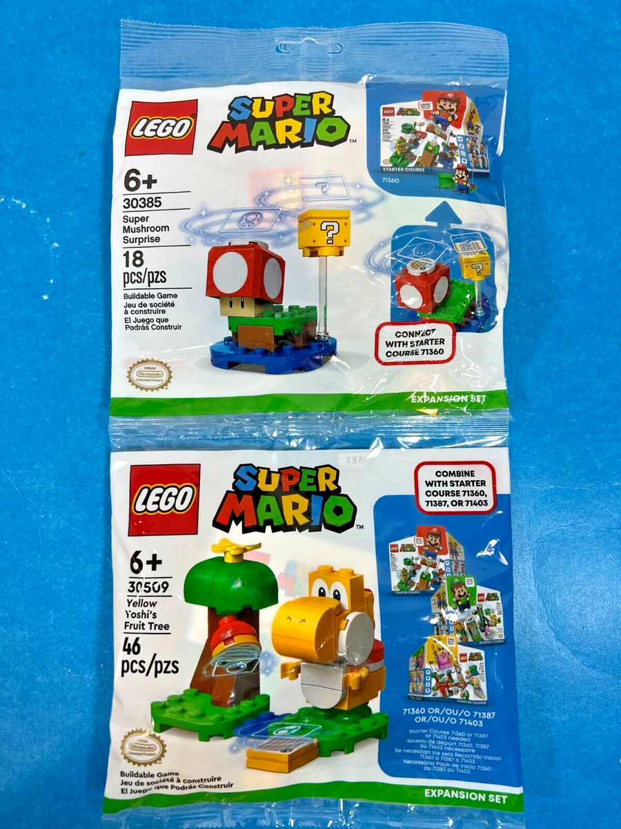 LEGO Super Mario polybags #30385 Super Mushroom & #30509 Yellow
