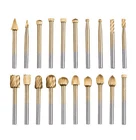 20x Carving Bits Wood Engraving Router Bit Set with 1/8 inch Shank for Engraving