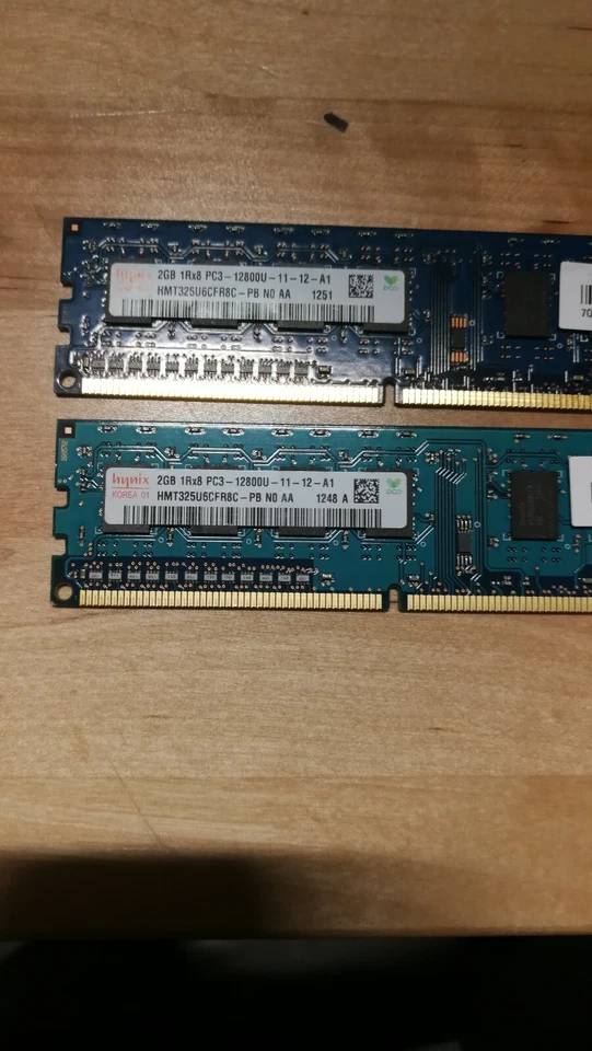 PAIR OF HP 6200 Pro SFF HMT325U6CFR8C-PB 2GB RAM Memory- 655409-150 FREE SHIPP - Image 3 of 4