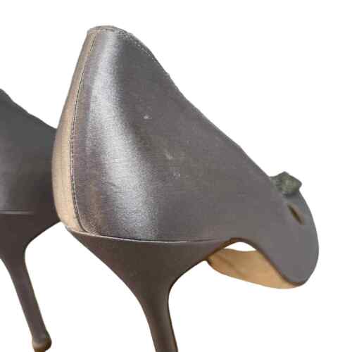 Manolo Blahnik Hangisi Satin Pump Lilac Purple Size 9 - Picture 9 of 13
