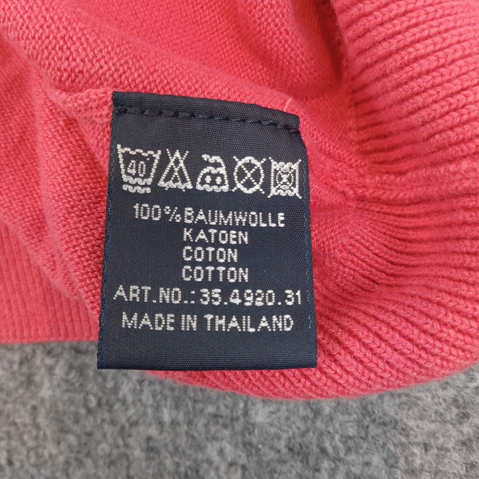 Gaastra Jekyll Sweater Mens Large Red 1/4 Zip Long Sleeve Mock Neck Casual