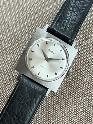 Exactus Uhr Edelstahl Selten Vintage Rare Watch Steel NOS Swiss Made