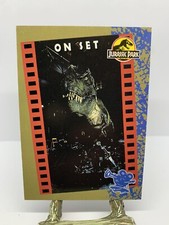 1993 TOPPS JURASSIC PARK Card - On Set #75 The Collosal T-Rex Prop