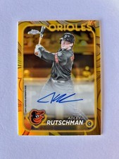 2024 Topps Gilded Adley Rutschman Yellow/Gold Refractor Autograph SP #40/75 Auto