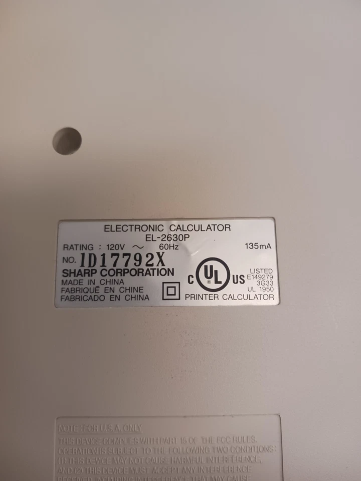 Sharp ribbon printer el-2630P - Printer untested! Powers ON! - Image 2 of 4