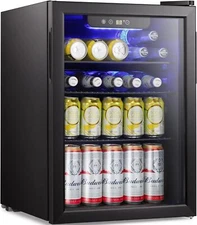 1.3/1.7/2.6/3.2/4.4 cu.ft Beverage Refrigerator Wine Cooler Front Glass Door