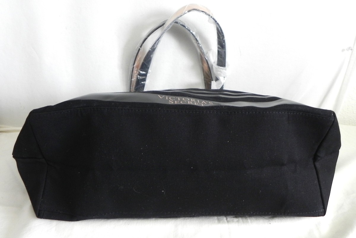 Victoria's Secret Weekender Tote Black Canvas Limited Victoria's Secret Weekender Tote Black Canvas Limited