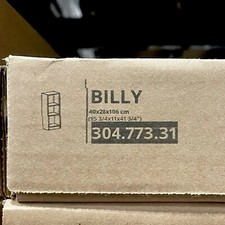 IKEA BILLY Bookcase with 2 Adjustable Shelves, Black Oak Effect, 15 x11x41 " NEW