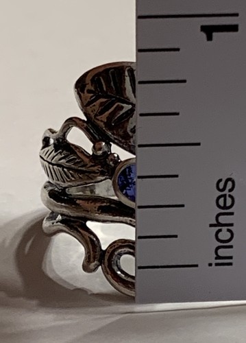 NWOT OR PAZ STERLING SILVER 925 TANZANITE LEAVES RING SZ 7 MADE IN ISRAEL PZ - Picture 7 of 8