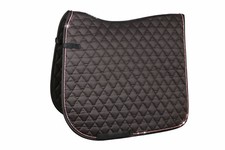 EQuest Schabracke Dressur Braun mit dezenter Lurexkordel in Bronze