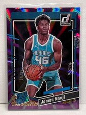 James Nnaji 2023 Donruss Rated Rookies Purple Laser Holo #98/99 Hornets