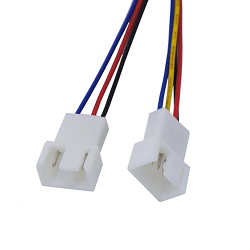 Fan Power Cable 12cm PH2.0 Small 4Pin to Double 3Pin/4Pin PVC Fan Cable Powe. BL