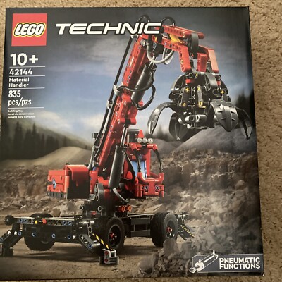 LEGO Technic Material Handler 42144, Mechanical Model Crane Toy, with Manual...