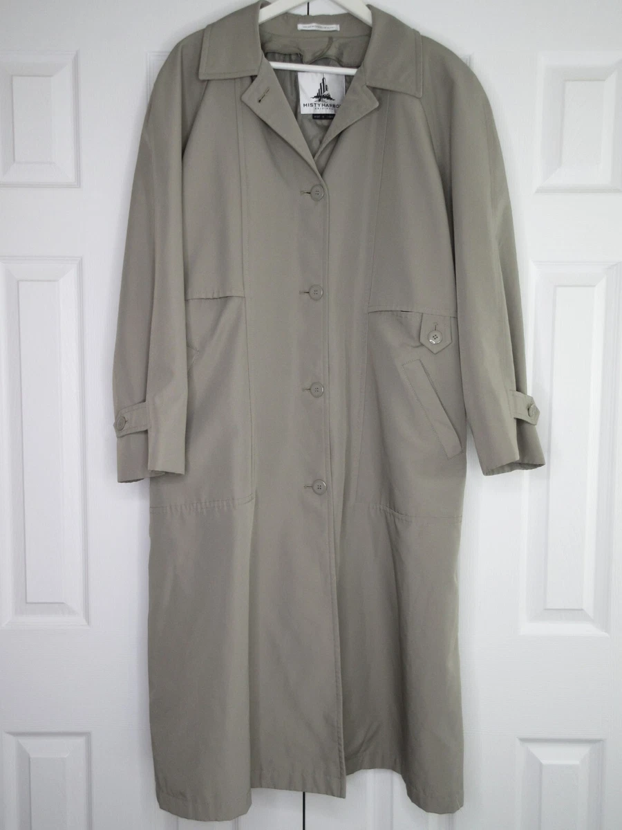 Misty Harbor Trench Coat Women s 18P Long Rain Over Coat No Lining