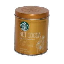 Starbucks Hot Cocoa Salted Caramel Powder 7oz Unopened 1/13/23 w Metal Canister.